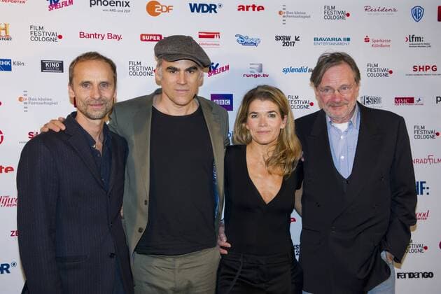 von links: Jan Georg SCHUETTE, Schütte, Regisseur, Sebastian BLOMBERG, Schauspieler, Anke ENGELKE, Schauspielerin, Michael WITTENBORN, Schauspieler, Premiere Wellness fuer Paare am 13. Oktober 2016 im Cinenova-Kino in Koeln.