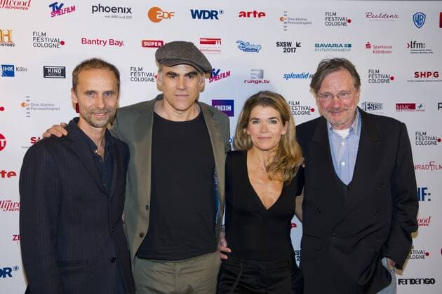 von links: Jan Georg SCHUETTE, Schütte, Regisseur, Sebastian BLOMBERG, Schauspieler, Anke ENGELKE, Schauspielerin, Michael WITTENBORN, Schauspieler, Premiere Wellness fuer Paare am 13. Oktober 2016 im Cinenova-Kino in Koeln.