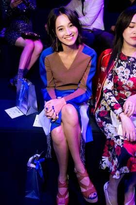 SHANGHAI, CHINA - OCTOBER 13: Hostess and actress Zhu Dan attends the C.J.YAO presentation as part of the Shanghai Fashion Week Spring Summer 2017 at Xintiandi Hall A on October 13, 2016 in Shanghai, China.  CFP493763041