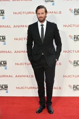 October 14, 2016 - London, London, UK - ARMIE HAMMER attends the Nocturnal Animals film premiere of as part of the London Film Festival. London, UK. London United Kingdom  - ZUMAl94_