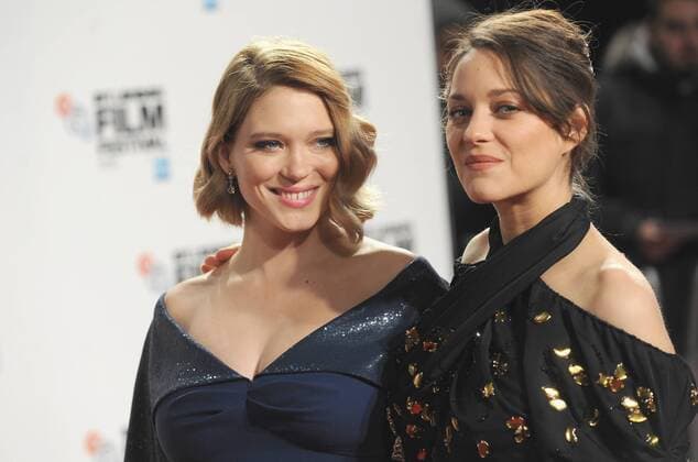October 14, 2016 - London, England, United Kingdom - Lea Seydoux and Marion Cotillard attend the Its Only The End Of The World BFI Flare Special Presentation screening during the 60th BFI London Film Festival at Odeon Leciester Square. London United Kingdom - ZUMAs147