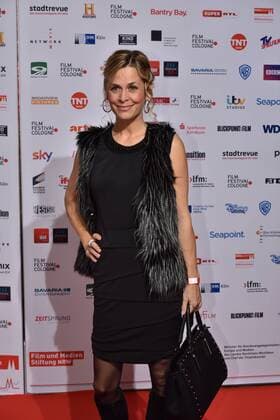 Die Schauspielerin Tanja Lanaeus posiert am 14.10.2016 in Köln auf dem roten Teppich beim International Film Award NRW im Rahmen des Film Festival Cologne. (vormals: Cologne Conference) ein internationales Film- und Fernsehfestival in Köln.