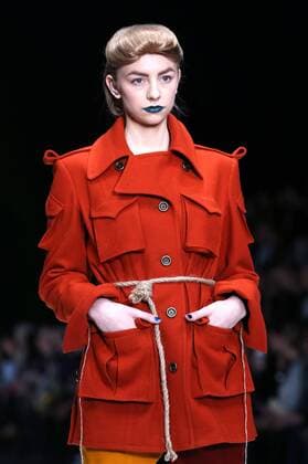 MOSCOW, RUSSIA - OCTOBER 16, 2016: A model showcases creations during a runway show for the Spring Summer 2017 collection by Russian fashion designer Yegor Zaitsev at the Mercedes-Benz Fashion Week Russia in the Manege Central Exhibition Hall. Vyacheslav Prokofyev TASS  TS034AD9