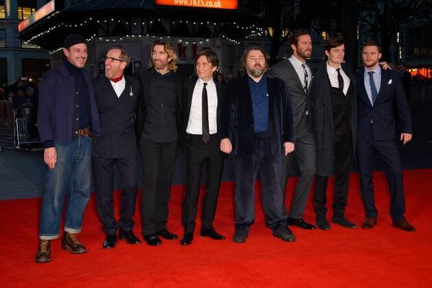 . 16 10 2016. London, United Kingdom. Enzo Cilenti, Michael Smiley, Ben Wheatley, Armie Hammer, Sam Riley, Cillian Murphy, Babou Ceesay, Sharlto Copley and Jack Reynor attend the Free Fire - Closing Night Gala - 60th BFI London Film Festival.  xChrisxJosephx xi-Imagesx IIM-13615-0058
