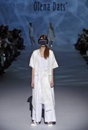 October 16, 2016 - Kiev, Ukraine - A model presents a creation by Ukrainian designer OLENA DATS, during the Ukrainian Fashion Week in Kiev, Ukraine,on 16 October,2016. The fashion event presents Spring Summer 2017 collections by Ukrainian and International designers,from 12 to 18 October. Kiev Ukraine - ZUMAg194