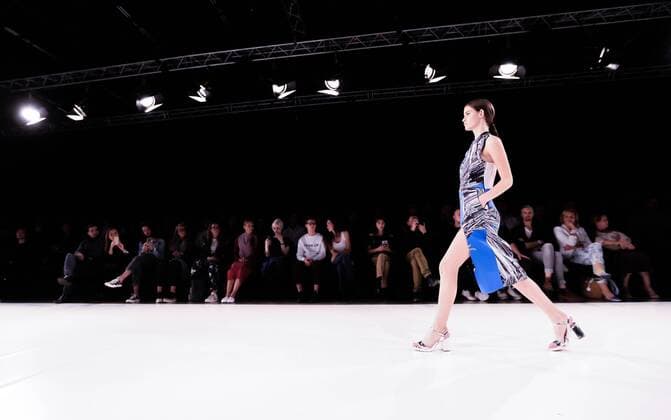 October 15, 2016 - Budapest, Hungary - A model displays a creation by Hungarian designer Kata Szegedi at Mercedes-Benz Fashion Week Central Europe on Oct 15, 2016 at VoÂ¡rkert BazoÂ¡r in Budapest, Hungary. Budapest Hungary  - ZUMAn230