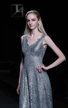 October 17, 2016, Tokyo, Japan - A model displays a creation of Japanese designer Tae Ashida at her spring and summer collection in Tokyo as a part of Japan Fashion Week on Monday, October 17, 2016. Tae Ashida celebrated her 25th anniversary collection.  (lwxa005426)