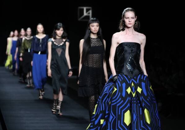 October 17, 2016, Tokyo, Japan - Models display creations of Japanese designer Tae Ashida at her spring and summer collection in Tokyo as a part of Japan Fashion Week on Monday, October 17, 2016. Tae Ashida celebrated her 25th anniversary collection.  (lwxa005438)