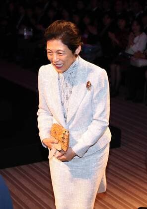 October 17, 2016, Tokyo, Japan - Japan s Princess Takamado arrives at Japanese designer Tae Ashida s spring and summer collection in Tokyo as a part of Japan Fashion Week on Monday, October 17, 2016. Tae Ashida celebrated her 25th anniversary collection.  (lwxa005450)