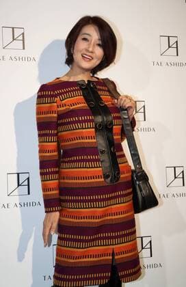 October 17, 2016, Tokyo, Japan - Japanese actress Kumiko Akiyoshi poses for photo call at Japanese designer Tae Ashida s spring and summer collection in Tokyo as a part of Japan Fashion Week on Monday, October 17, 2016. Tae Ashida celebrated her 25th anniversary collection.  (lwxa005455)