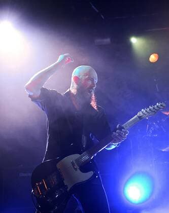 17.10.2016 --- New Model Army performing live on stage at Hirsch in Nuremberg, Germany on 17th October 2016 --- Marshall Gill - guitar New Model Army live in concert