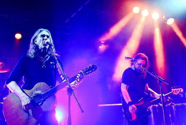 17.10.2016 --- New Model Army performing live on stage at Hirsch in Nuremberg, Germany on 17th October 2016 --- Justin Sullivan - lead vocals, guitar --- --- Ceri Monger - bass New Model Army live in concert