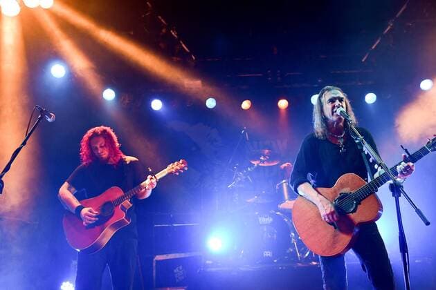 17.10.2016 --- New Model Army performing live on stage at Hirsch in Nuremberg, Germany on 17th October 2016 --- Justin Sullivan - lead vocals, guitar (R) --- --- Ceri Monger - accoustic guitar, bass New Model Army live in concert