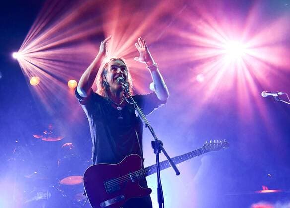 17.10.2016 --- New Model Army performing live on stage at Hirsch in Nuremberg, Germany on 17th October 2016 --- Justin Sullivan - lead vocals, guitar --- New Model Army live in concert