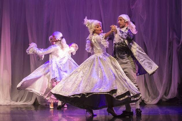 London, UK. 17 October 2016. Dancers performing the opening number Entr Acte. Burn the Floor arrives at the Peacock Theatre with the UK premiere of the international smash-hit show Fire in the Ballroom. The production is a high-energy ballroom dance spectacle featuring 14 champion dancers breathing new life into classics such as the Viennese Walz, Foxtrot, Samba, Tango and Jive. The show was crafted by choreographer Peta Roby, based on an original choreography by Jason Gilkison, and will run from 18 October to 5 November 2016. Fire in the Ballroom by Burn the Floor, Peacock Theatre, London, UK 