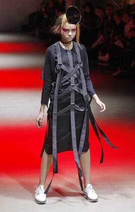 October 17, 2016 - Kiev, Ukraine - A model presents a creation by brand KIR-KHARTLEY of Ukrainian designer KIRILL HARITONTSEV, during the Ukrainian Fashion Week in Kiev, Ukraine,on 17 October,2016. The fashion event presents Spring Summer 2017 collections by Ukrainian and International designers,from 12 to 18 October. Kiev Ukraine - ZUMAg194