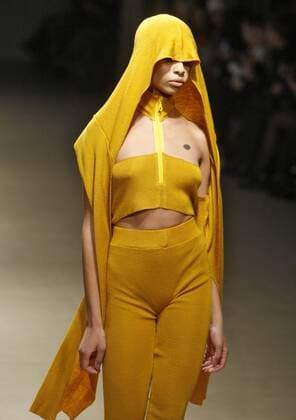 October 17, 2016 - Kiev, Ukraine - A model presents a creation by Ukrainian designer DMITRIY DIHTYAR, during the Ukrainian Fashion Week in Kiev, Ukraine,on 17 October,2016. The fashion event presents Spring Summer 2017 collections by Ukrainian and International designers,from 12 to 18 October. Kiev Ukraine - ZUMAg194