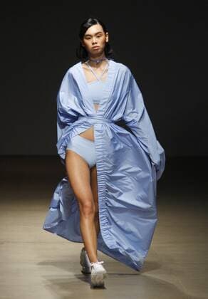 October 17, 2016 - Kiev, Ukraine - A model presents a creation by Ukrainian designer Dmitriy DIHTYAR,during Ukrainian Fashion Week ,at Mystetskyi Arsenal in Kiev, Ukraine,17 October,2016. The event presents Spring Summer - 2017 collections by Ukrainian and International designers from 12 to 18 October. Kiev Ukraine  - ZUMAn230