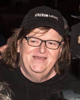 Director Michael Moore is surrounded by reporters upon arriving to a New York theater to attend the premiere of his documentary Michael Moore In TrumpLand on October 18, 2016. Moore had finished editing the film the previous day and made a surprise last minute announcement on Twitter that he would show it for free today. The film will start playing in Los Angeles and New York tomorrow. Photo by Enrique Shore Cordon Press  ENRIQUExSHORE Director Moore arrives to the premiere of his documentary MIcha