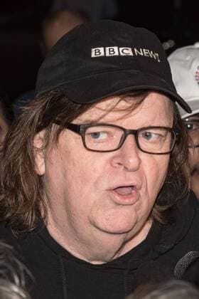 Director Michael Moore is surrounded by reporters upon arriving to a New York theater to attend the premiere of his documentary Michael Moore In TrumpLand on October 18, 2016. Moore had finished editing the film the previous day and made a surprise last minute announcement on Twitter that he would show it for free today. The film will start playing in Los Angeles and New York tomorrow. Photo by Enrique Shore Cordon Press  ENRIQUExSHORE Director Moore arrives to the premiere of his documentary MIcha