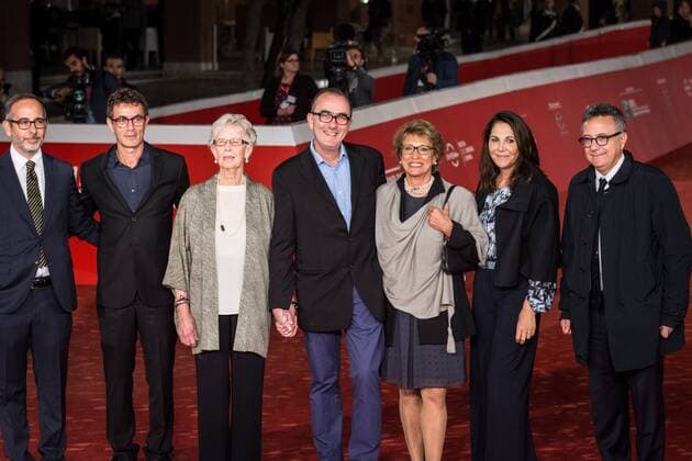 Rome: Red Carpet Naples ‘44 Davide Azzolini,Francesco Patierno, Maureen Lewis, Julien Evans, Francesca Barra, guest and Paolo Del Brocco walk in a red carpet for Naples 44 during the 11th Rome Film Festival at Auditorium Parco Della Musica in Rome, Italy.  AndreaxRonchini