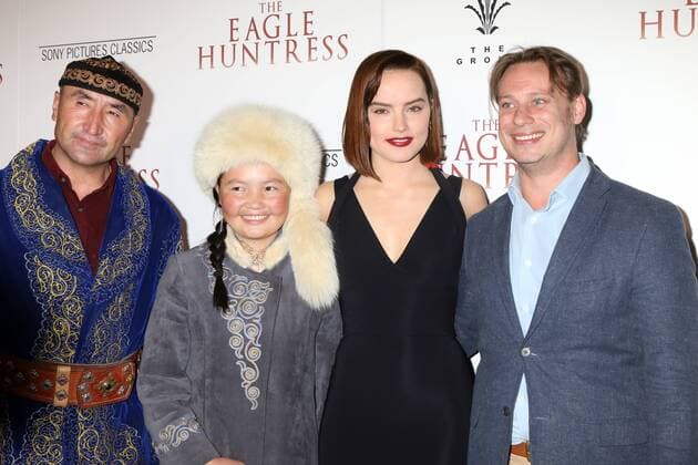 LOS ANGELES - OCT 18: Nurgaiv Rys, Aisholpan Nurgaiv, Daisy Ridley, Otto Bell at the The Eagle Huntress Premiere at the Pacific Theatres at The Grove on October 18, 2016 in Los Angeles, CA  Copyright: xKathyxHutchinsx xIPAx