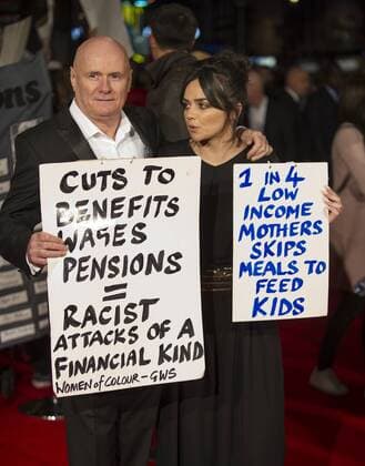 I, Daniel Blake People s Premiere London, UK. Dave Johns and Hayley Squires at the I, Daniel Blake People s Premiere at Vue West End on October 18, 2016 in London, England. LMK386-61140-191016 