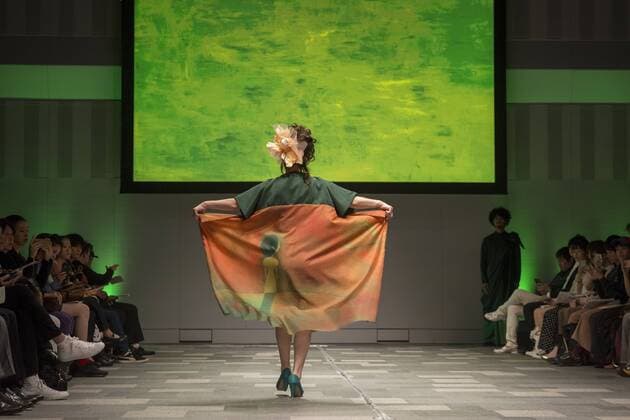October 19, 2016 - Tokyo, Tokyo, Japan - A model presents a creation by Japanese designer Takafumi Tsuruta for his label Tenbo as part of Fashion Week Tokyo Spring Summer 2017. Tokyo Japan - ZUMAc166 20161019_zap_c166_007