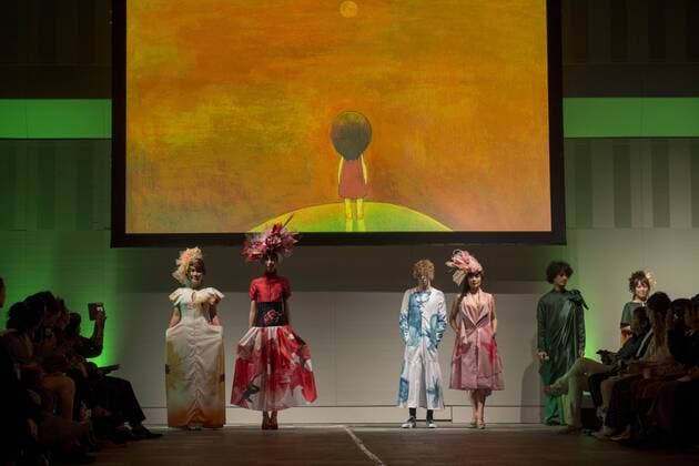 October 19, 2016 - Tokyo, Tokyo, Japan - A model presents a creation by Japanese designer Takafumi Tsuruta for his label Tenbo as part of Fashion Week Tokyo Spring Summer 2017. Tokyo Japan - ZUMAc166 20161019_zap_c166_021
