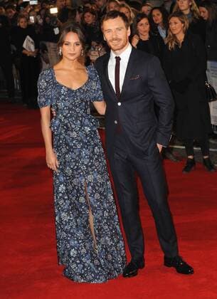 October 19, 2016 - London, England, United Kingdom - Michael Fassbender and Alicia Vikander attend the European Premiere of The Light Between Oceans at Curzon Mayfair. London United Kingdom - ZUMAs147 20161019_zap_s147_011