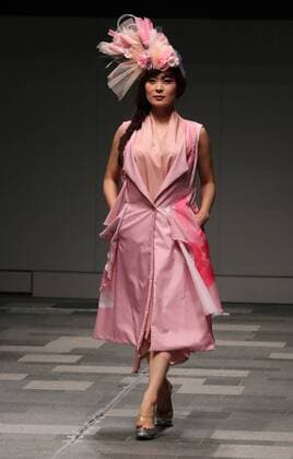 October 19, 2016, Tokyo, Japan - A model displays creation of Japanese designer Takafumi Tsuruta at the tenbo 2017 spring summer collection as a part of Japan Fashion Week in Tokyo on Wednesday, October 19, 2016.  (lwxa005564)