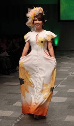 October 19, 2016, Tokyo, Japan - Japanese transgender actress Ai Harunal displays creation of Japanese designer Takafumi Tsuruta at the tenbo 2017 spring summer collection as a part of Japan Fashion Week in Tokyo on Wednesday, October 19, 2016.  (lwxa005565)