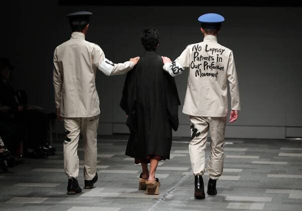 October 19, 2016, Tokyo, Japan - Models display creations of Japanese designer Takafumi Tsuruta at the tenbo 2017 spring summer collection as a part of Japan Fashion Week in Tokyo on Wednesday, October 19, 2016.  (lwxa005570)