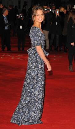 The Light Between Oceans - UK film premiere London, UK. Alicia Vikander at The Light Between Oceans - UK film premiere at the Curzon Mayfair, London on October 19th 2016. LMK315-61154-201016 