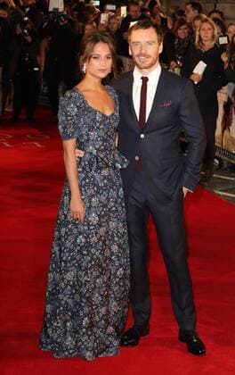 The Light Between Oceans - UK film premiere London, UK. Alicia Vikander and Michael Fassbender at The Light Between Oceans - UK film premiere at the Curzon Mayfair, London on October 19th 2016. LMK73-61153-201016 