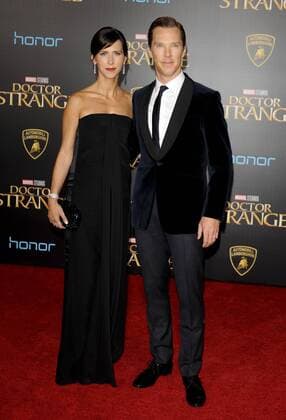 Benedict Cumberbatch & wife Sophie Hunter DR. STRANGE FILM PREMIERE Hollywood Patrick Rideaux PicturePerfect