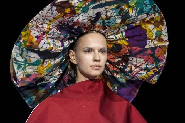October 21, 2016 - Tokyo, Tokyo, Japan - A model presents a creation by designer Keiichiro Yuri for brand keiichirosense as part of Fashion Week Tokyo Spring Summer 2017. Tokyo Japan - ZUMAc166 20161021_zap_c166_006