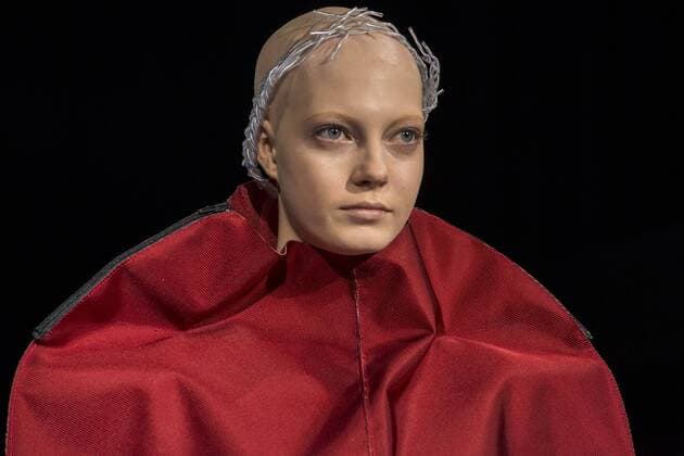 October 21, 2016 - Tokyo, Tokyo, Japan - A model presents a creation by designer Keiichiro Yuri for brand keiichirosense as part of Fashion Week Tokyo Spring Summer 2017. Tokyo Japan - ZUMAc166 20161021_zap_c166_021