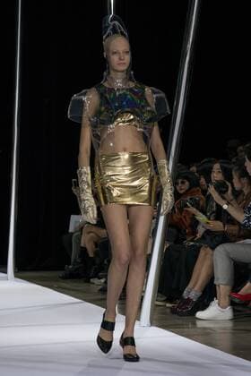 October 21, 2016 - Tokyo, Tokyo, Japan - A model presents a creation by designer Keiichiro Yuri for brand keiichirosense as part of Fashion Week Tokyo Spring Summer 2017. Tokyo Japan - ZUMAc166 20161021_zap_c166_001