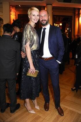 Susan Atwell und Stefan Niehus bei der Verleihung Hessischer Film- und Kinopreis am 21.10.2016 in Frankfurt Hessischer Filmpreis 2016 in Frankfurt a. Main 
