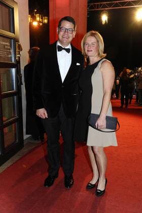 Boris Rhein und seine Ehefrau Tanja bei der Verleihung Hessischer Film- und Kinopreis am 21.10.2016 in Frankfurt Hessischer Filmpreis 2016 in Frankfurt a. Main 