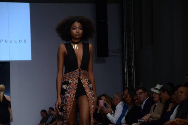Greece: Second day of 10th AXDW in Athens A model wears a creation of Tassos Mitropoulos fashion designer. Second day of the 10th Athens Xclusive Designers Week fashion event in Athens with many Greek fashion designers showcasing their creations.  GeorgexPanagakis