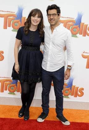 Zooey Deschanel & husband Jacob Pechenik TROLLS FILM PREMIERE Los Angeles Patrick Rideaux PicturePerfect
