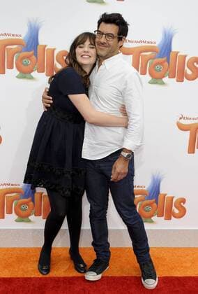 Zooey Deschanel & husband Jacob Pechenik TROLLS FILM PREMIERE Los Angeles Patrick Rideaux PicturePerfect