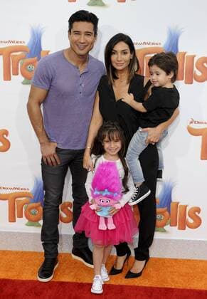 Mario Lopez, wife Courtney Mazza, daughter Gia & son Dominic TROLLS FILM PREMIERE Los Angeles Patrick Rideaux PicturePerfect
