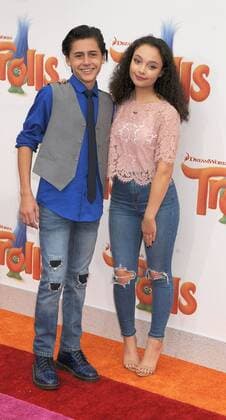 October 23, 2016 - Los Angeles, California, United States - October 23th 2016 - Los Angeles California USA - Actor ISAAK PRESLEY, KAYLA MAISONET at the Trolls Premiere held at the Regency Village Theater Los Angeles Los Angeles United States - ZUMAf05_ 20161023_zaf_f05_019
