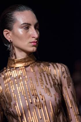 October 24, 2016 - Sao Paulo, Brazil - Model presents creation by Reinaldo Lourenco, during the Sao Paulo Fashion Week, winter 2017 edition, this Monday, in Sao Paulo, Brazil. Sao Paulo Brazil - ZUMAl146 20161024_zaf_l146_056