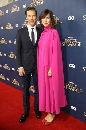 . 24 10 2016. London, United Kingdom. Benedict Cumberbatch and wife arriving at the Doctor Strange launch event at Westminster Abbey in London.  xStephenxLockx xi-Imagesx IIM-13682-0002
