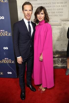 . 24 10 2016. London, United Kingdom. Benedict Cumberbatch and wife arriving at the Doctor Strange launch event at Westminster Abbey in London.  xStephenxLockx xi-Imagesx IIM-13682-0004