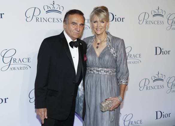 Tony Lo Bianco and Alyse Lo Bianco arrive on the red carpet at the 2016 Princess Grace awards gala at Cipriani 25 Broadway on October 24, 2016 in New York City.  NYP20161024119 JOHNxANGELILLO